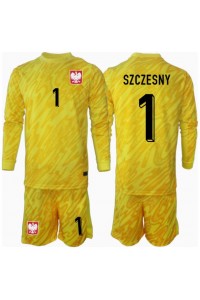 Polen Wojciech Szczesny #1 Keeper Babyklær Hjemme Fotballdrakt til barn EM 2024 Lange ermer (+ Korte bukser)